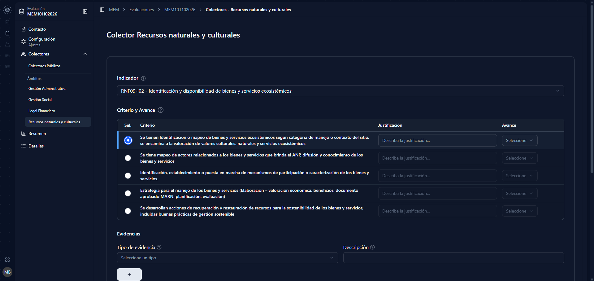 Dashboard del sistema de facturación electrónica